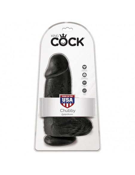 Dildo con Testiculos 9 Chubby Negro