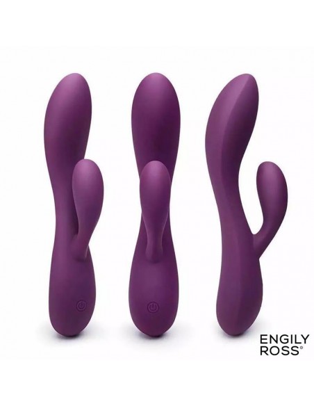 Bacall 30 Vibrador Silicona Liquida Inyectada Doble Motor USB Purpura