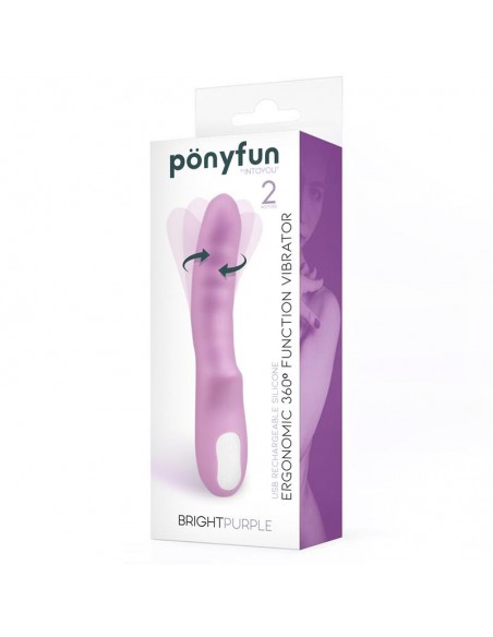 Brightpurple Vibrador y Rotador Doble Motor 360º USB Silicona