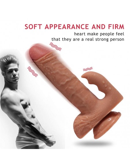 Austin Dildo con 10 Modos de Vibracion y Estimulador de Clitoris