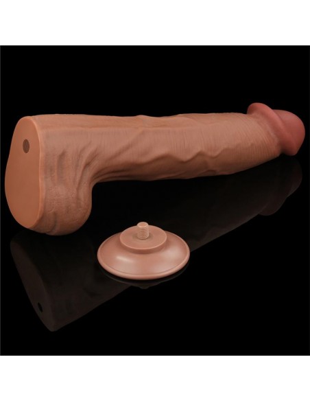 Dildo Dual Density Piel Deslizante Retractil 14