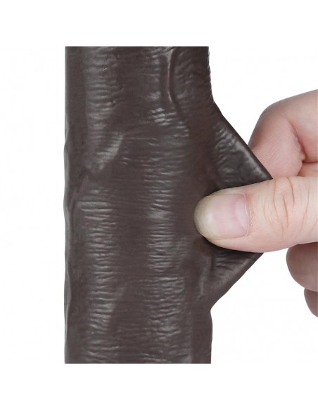 Dildo Dual Layer Piel Delizante Retractil 8