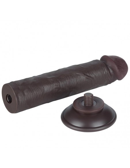 Dildo Dual Layer Piel Delizante Retractil 8