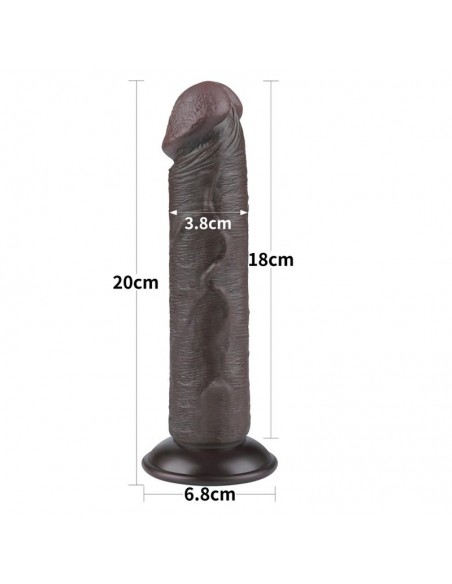 Dildo Dual Layer Piel Delizante Retractil 8