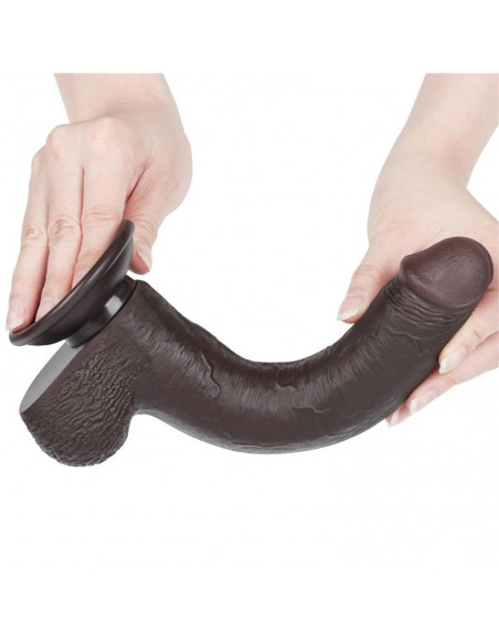 Dildo Dual Density Piel Deslizante Retractil 9