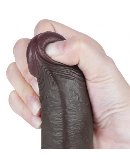 Dildo Dual Density Piel Deslizante Retractil 9