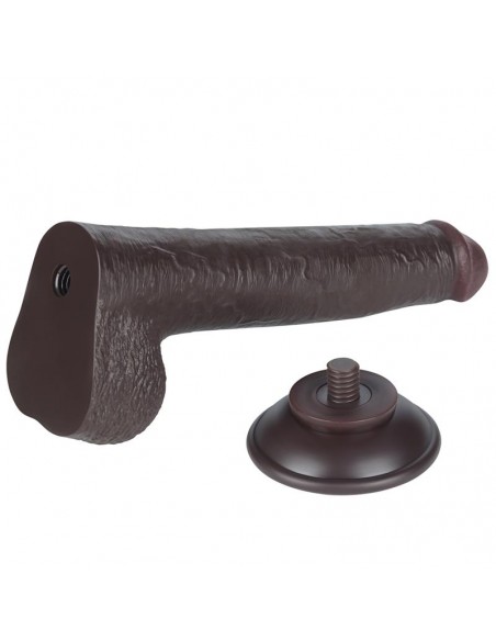 Dildo Dual Density Piel Deslizante Retractil 9