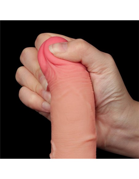 Dildo Dual Layer Piel Deslizante Retractil 75