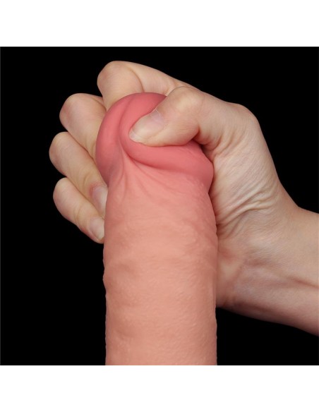 Dildo Dual Density Piel Deslizante Retractil 95