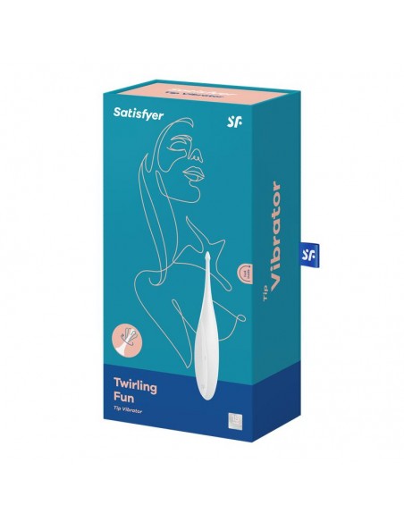 Twirling Fun Varita Vibradora Silicona USB Blanco