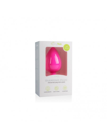 Plug con Diamante Grande Rosa