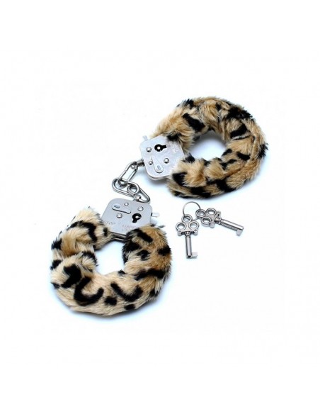 Esposas Metalicas con Pelo Leopardo