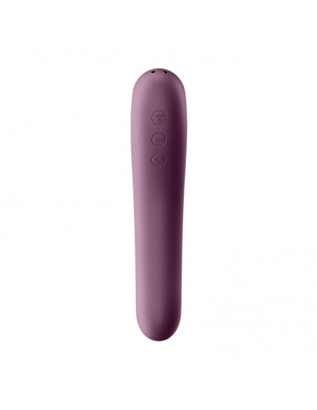 Dual Kiss Succionador y Vibrador 2 en 1 Rojo Vino