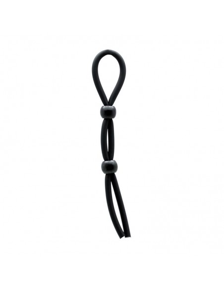 Rimba Latex Play Cordon para Pene y Testiculos Color Negro