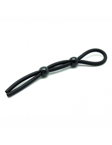 Rimba Latex Play Cordon para Pene y Testiculos Color Negro