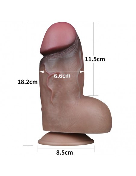 Dildo Doble Capa Silicona Platinum 7