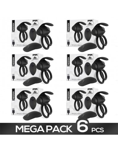 Pack de 6 Anillo Doble para el Pene con Control Remoto