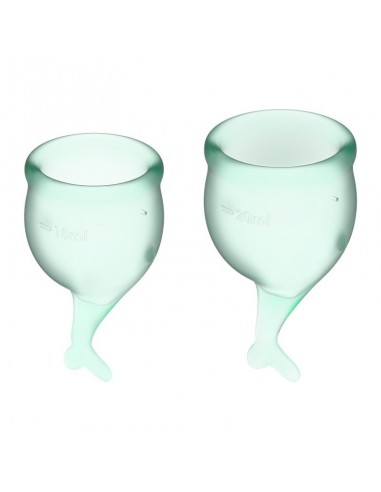 Copas Menstruales Feel Secure Light Green Pack de 2