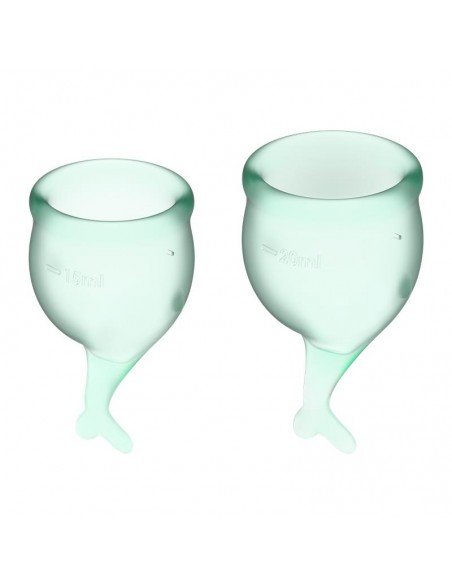 Copas Menstruales Feel Secure Light Green Pack de 2