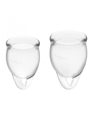 Copas Menstruales Feel Confident Transparente Pack de 2