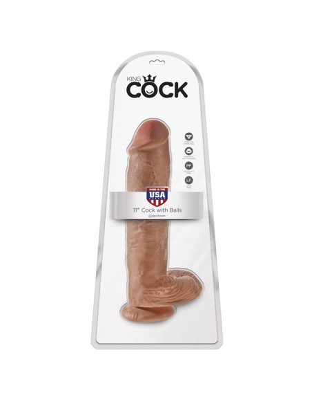 King Cock Pene con Testiculos de 11 Bronceado