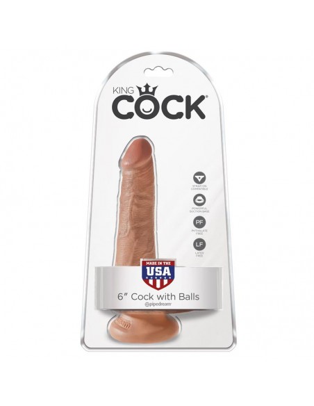 King Cock Pene con Testiculos de 6 Bronceado
