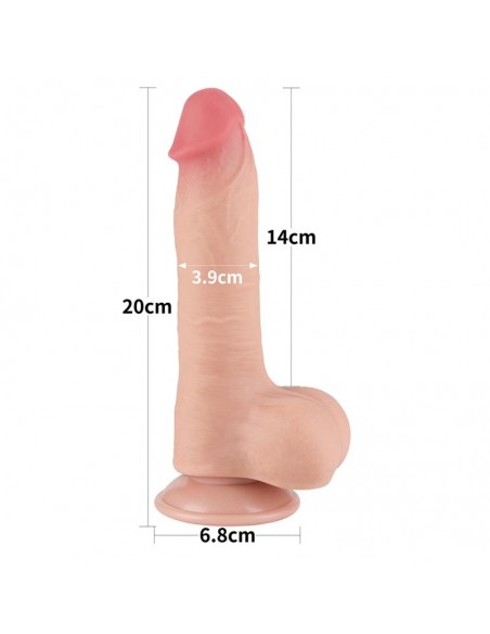 Dildo Dual Layer Piel Deslizante Retractil 8