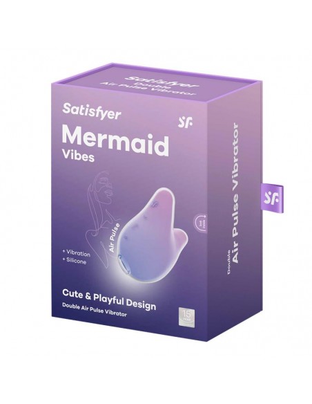 Succionador de Clitoris Mermaid Vibes Violeta y Rosa