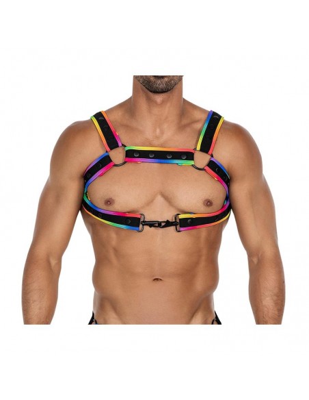 H4RNESS05 Arnes de Pecho Neon MultiColor Talla unica