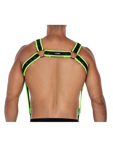 H4RNESS05 Arnes de Pecho Neon Verde Talla unica