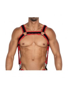 H4RNESS05 Arnes de Pecho Neon Rojo Talla unica 2