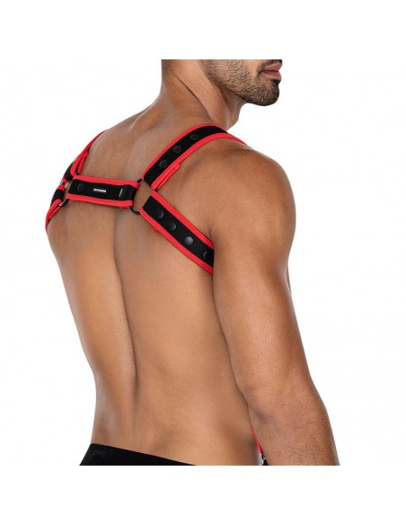 H4RNESS05 Arnes de Pecho Neon Rojo Talla unica