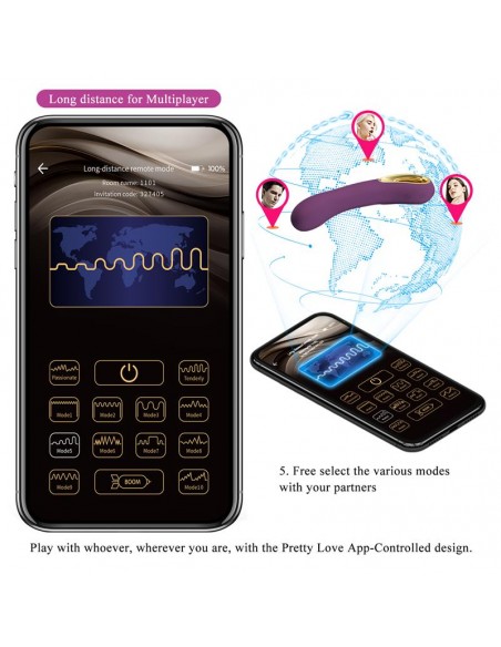 Ethan Vibrador con APP Purpura