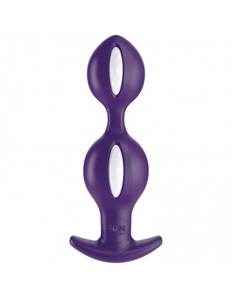 B Balls Duo Plug Anal con Peso White Dark Violet