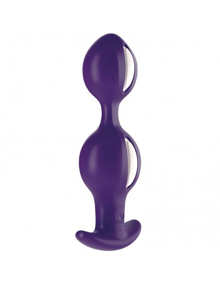 B Balls Duo Plug Anal con Peso White Dark Violet