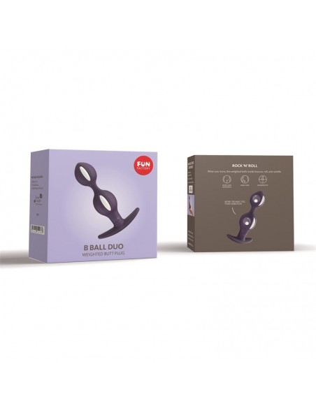 B Balls Duo Plug Anal con Peso White Dark Violet