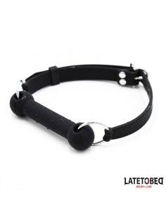 Mordaza Hueso Silicona Negro Ajustable