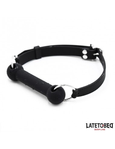 Mordaza Hueso Silicona Negro Ajustable