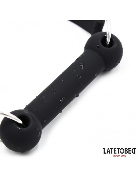 Mordaza Hueso Silicona Negro Ajustable