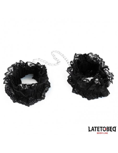 Esposas para Pies de Encaje Elastico Negro
