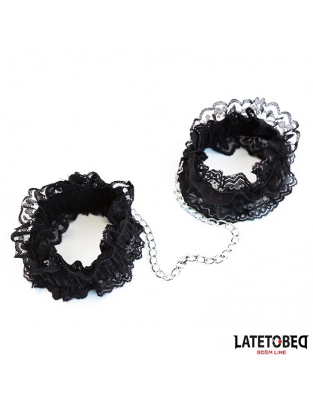Esposas para Pies de Encaje Elastico Negro
