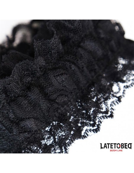 Esposas para Pies de Encaje Elastico Negro