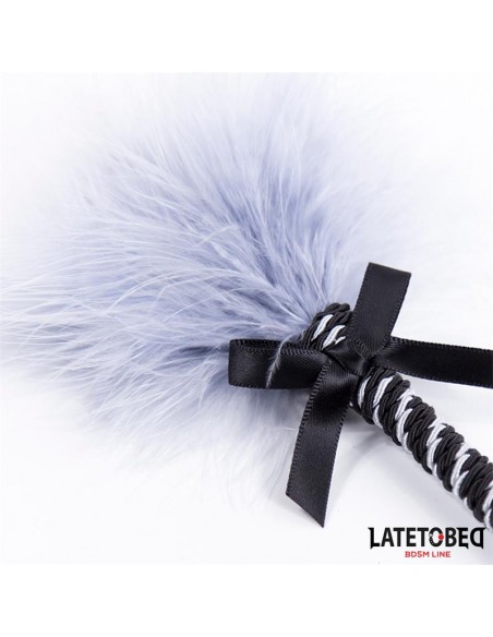 Plumero con Lazo Gris y Negro 25cm