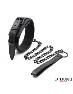 Collar y Correa Neopreno Negro