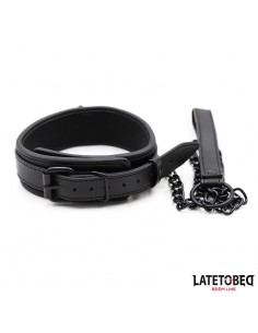 Collar y Correa Neopreno Negro 2
