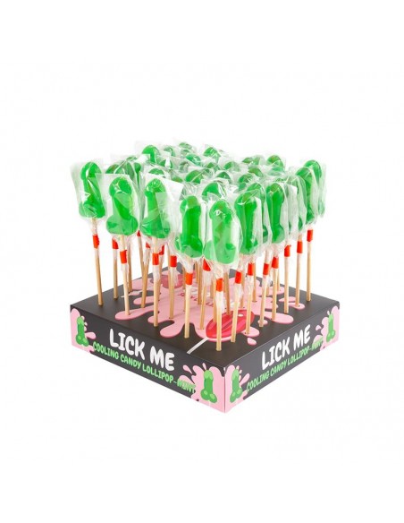 Display Piruletas Pene Menta Efecto Frio 40 Pcs