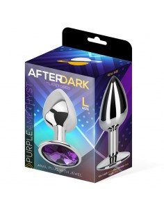 Plug Anal con Joya Purpura Amatista Talla L Aluminio 2