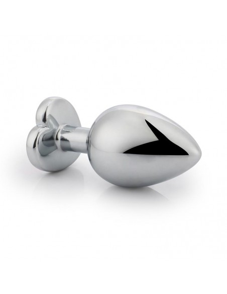 Plug Anal con Joya de Corazon Blanco Talla M
