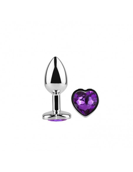 Plug Anal con Joya de Corazon Purple Lavender Talla S