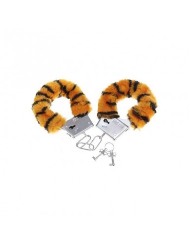 Esposas para Munecas Forradas de Peluche Tigre
